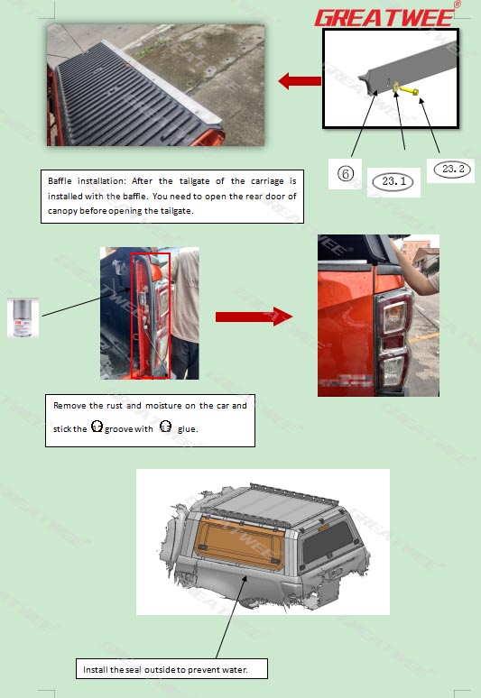 Aluminum Truck Canopy Installation Steps Aluminum Truck Canopy Installation Steps