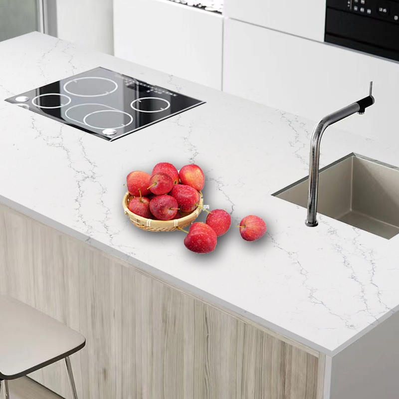 Calacatta White Quartz Stone Slab DO-S130