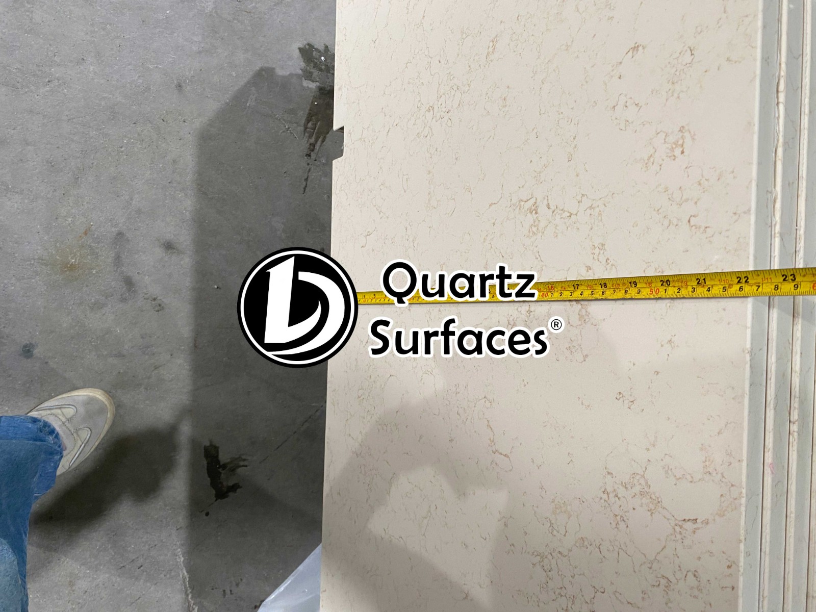 barcelona cream quartz slab