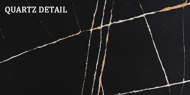 Calcatta Black Quartz Stone Slab DO-S943