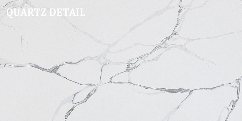 Calacatta White Quartz | Artificial Quartz Slab DO-S8404