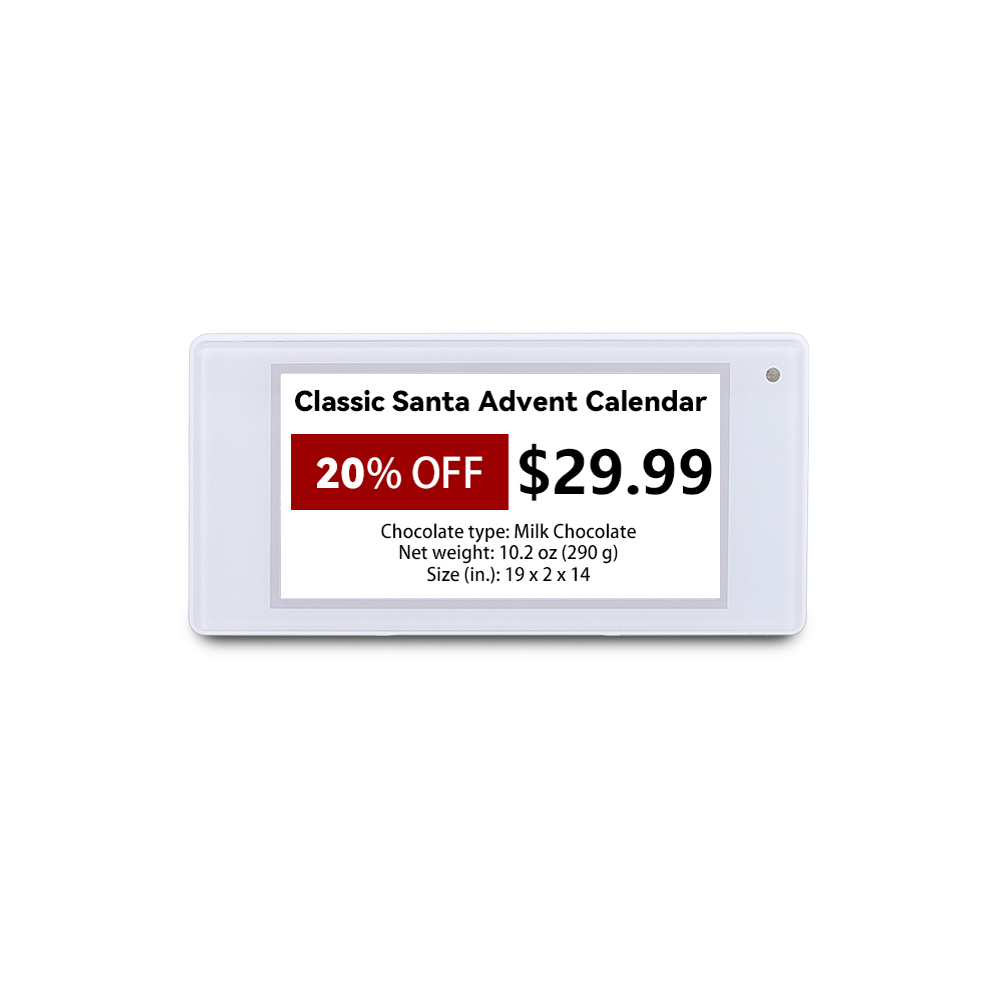 White Shell 2.66 Inch Electronic Shelf Label
