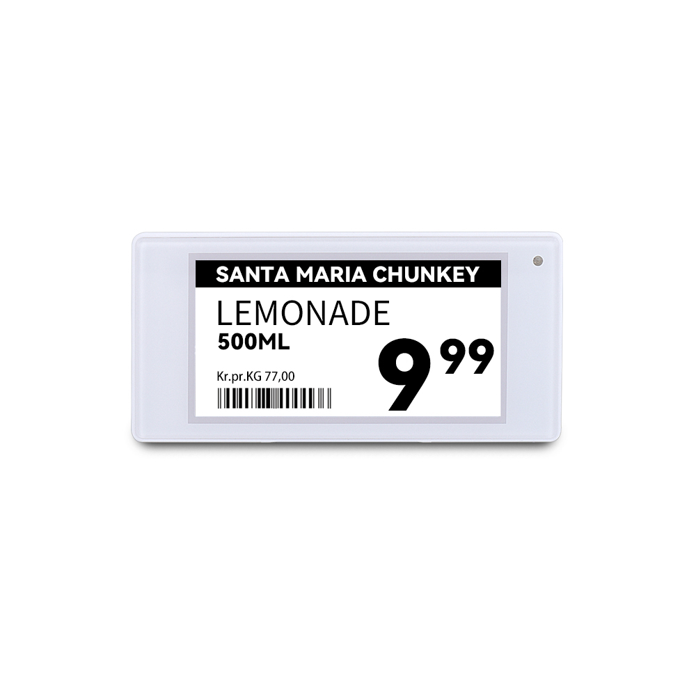 White Shell 2.66 Inch Electronic Shelf Label