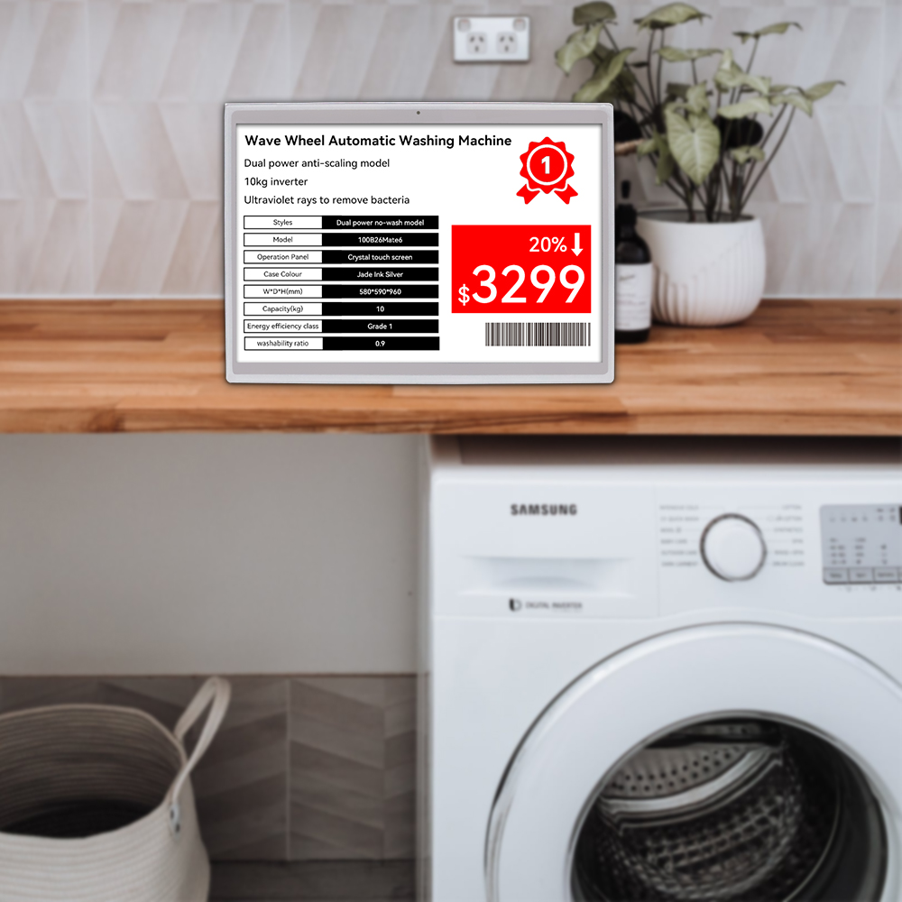 White Shell 13.3 Inch Electronic Shelf Label