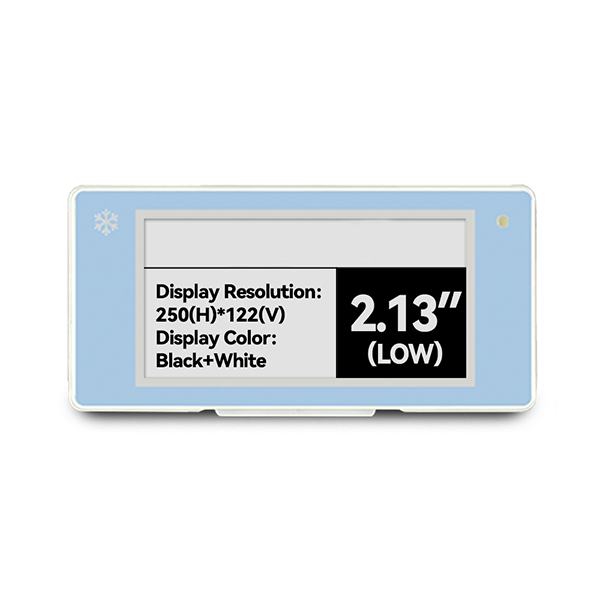 2.13 Inch Freezer Digital Shelf Label Black And White / Low Temperature