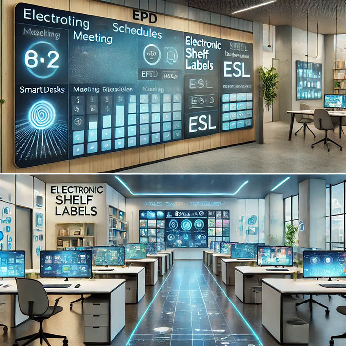 E-Paper Displays and ESL Applications in Corporate Offices and Educational Institutions