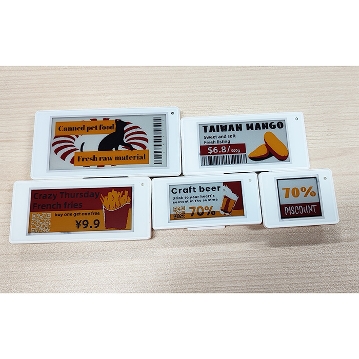 1.54 Inch 4 Color Electronic Retail Label Display Color Black White Red Yellow