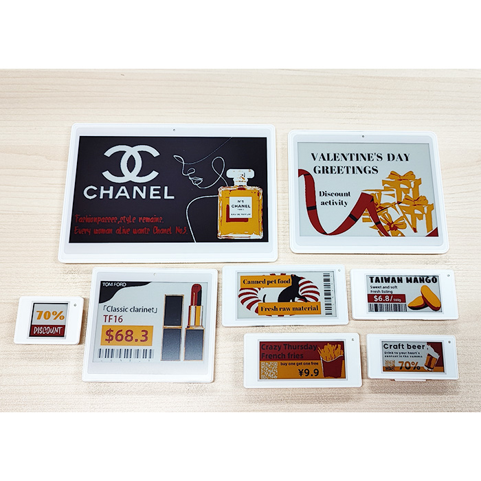 2.66 Inch 4 Color Electronic Retail Label Display Color Black White Red Yellow