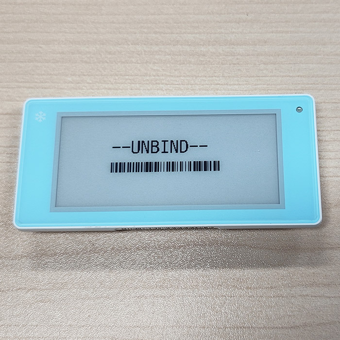 2.9 Inch Freezer Digital Shelf Label Black And White / Low Temperature