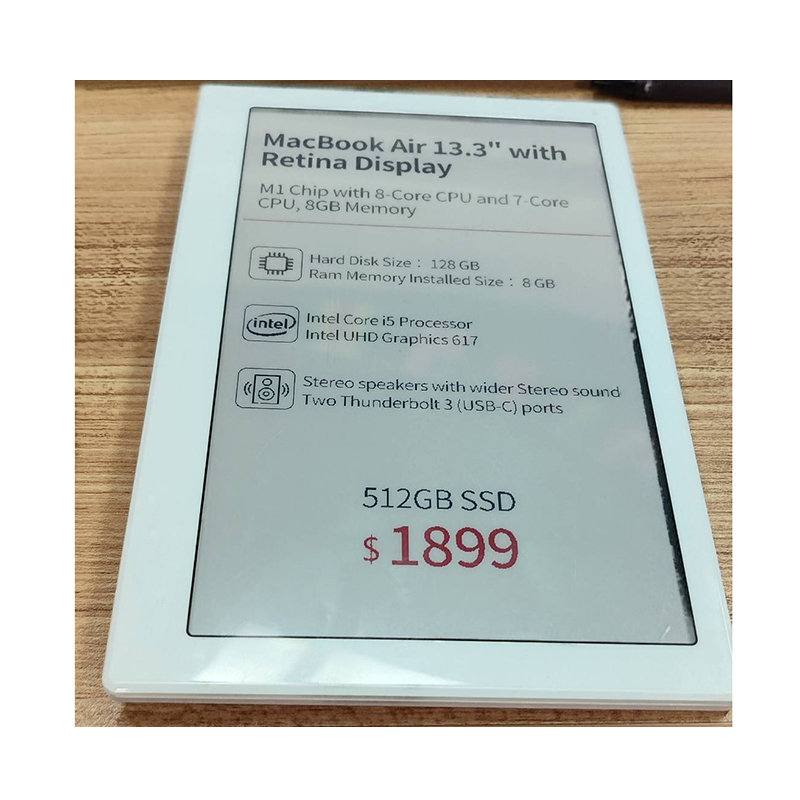 NFC Digital Price Tag 7.5 Inch 3 Colors
