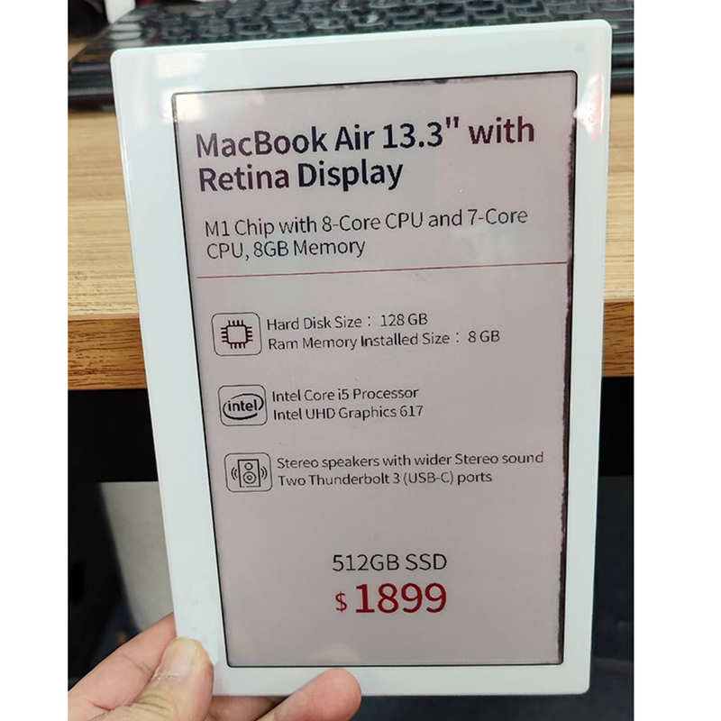 NFC Digital Price Tag 7.5 Inch 3 Colors