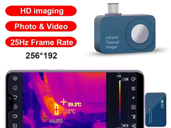 TOOLTOP T7 256*192 Android Card-type Thermal Imaging Camera 25Hz Photo Taking Support Multi-language
