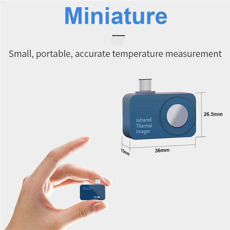 TOOLTOP T7 256*192 Android Card-type Thermal Imaging Camera 25Hz Photo Taking Support Multi-language