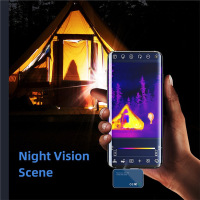 TOOLTOP T7 256*192 Android Card-type Thermal Imaging Camera 25Hz Photo Taking Support Multi-language