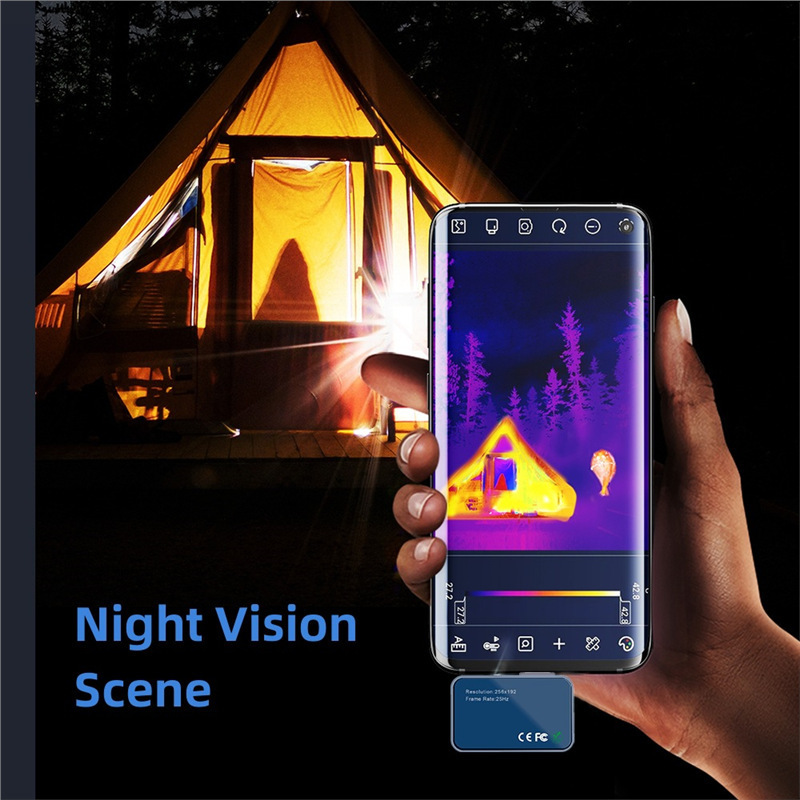 TOOLTOP T7 256*192 Android Card-type Thermal Imaging Camera 25Hz Photo Taking Support Multi-language