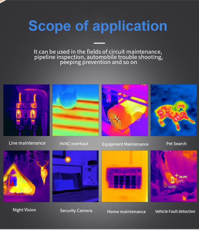 TOOLTOP T7 256*192 Android Card-type Thermal Imaging Camera 25Hz Photo Taking Support Multi-language
