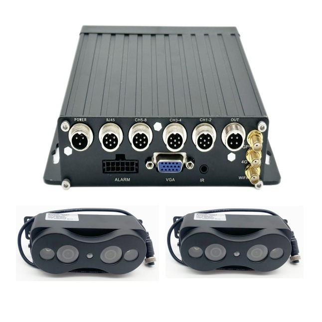 Bus Accurate 3D Binocular Passenger Counting MDVR Set D1 With 4G GPS Bus Passenger Counting Kit