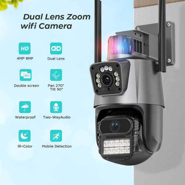 P11 Binocular Gun Ball Outdoor Waterproof Smart Wifi Surveillance Camera Home Security Camera 3