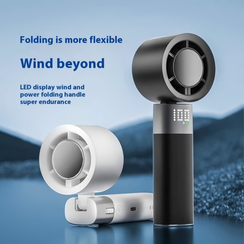 Portable cooling handheld battery fan