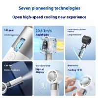 Portable cooling handheld battery fan