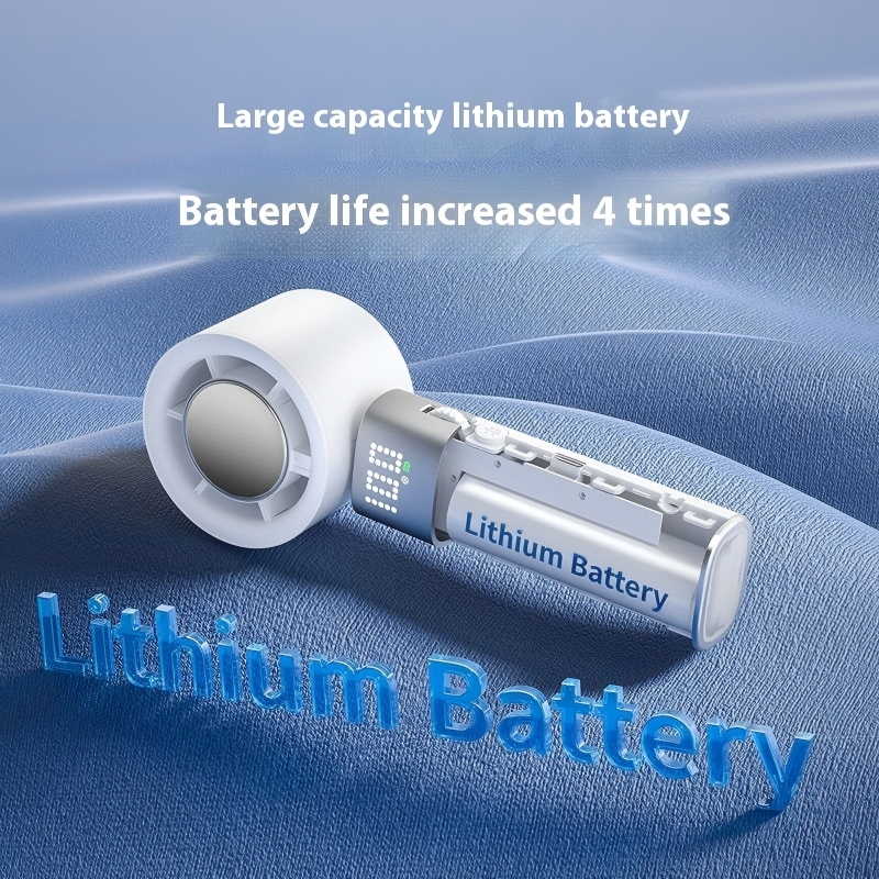 Portable cooling handheld battery fan