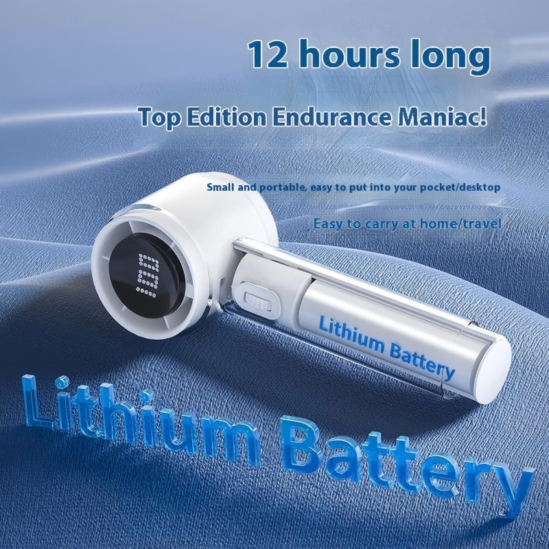 Quiet portable trave high speed handheld fan