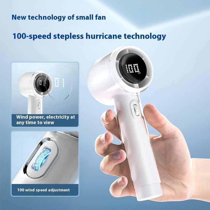 Quiet portable trave high speed handheld fan