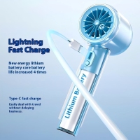 Quiet portable trave high speed handheld fan