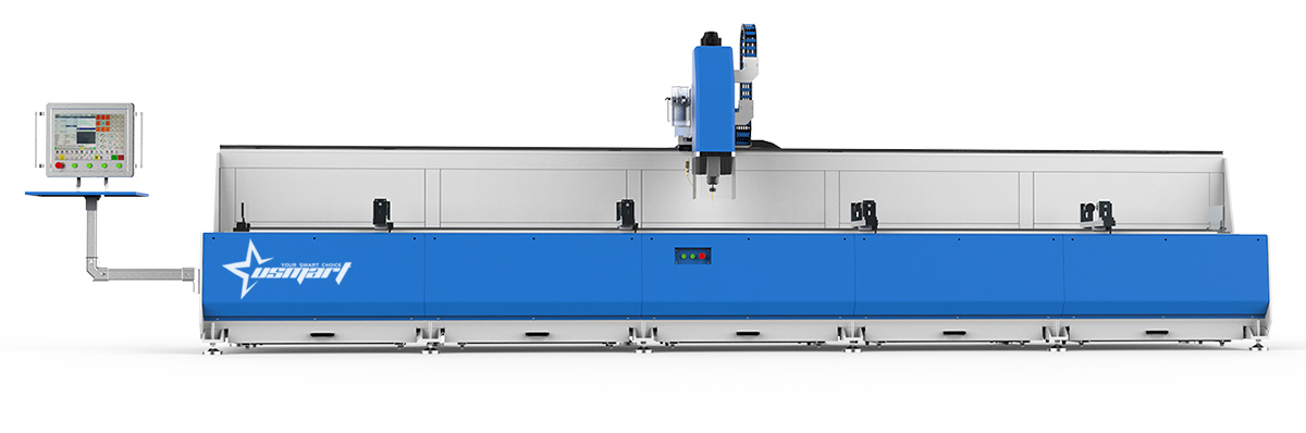 3000mm Aluminum Profile CNC Drilling Milling Machine