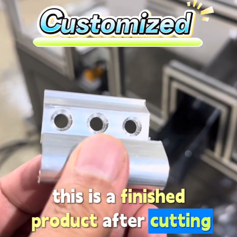 Aluminum Hinge Automatic Making Machine: automatic holes punching, countersinking and cutting