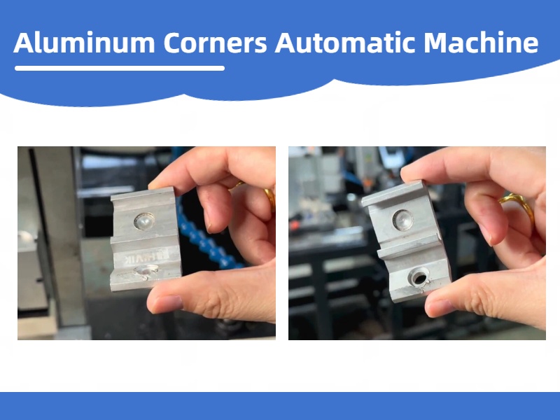 Automatische Aluminium-Eckenbohrmaschine zum Bohren, Senken und Schneiden, Alu-Eckenmaschine