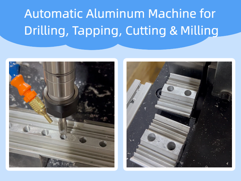 Máquina automática de aluminio para taladrar, roscar y cortar
