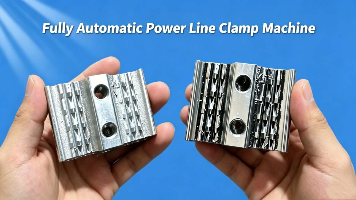 Fully Automatic Power Line Clamp Machine Drilling,Tapping,Open Teeth&Cutting