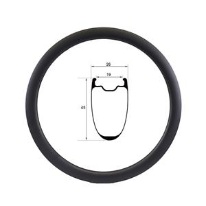 26mm幅ディスクブレーキカーボンクリンチャーリム 700cカーボン自転車リム 45mm 35mm チューブレス対応