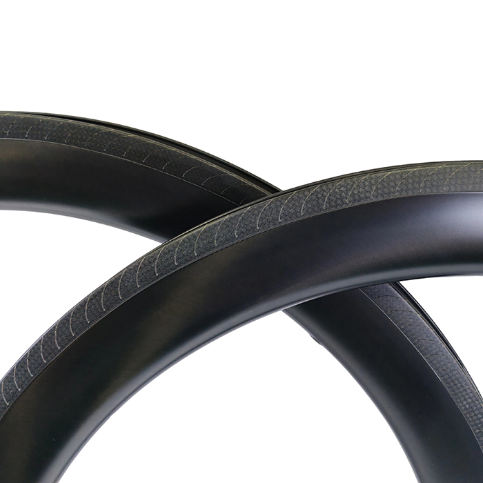 55mm Road Bike Rims tubeless 700c carbon clincher rims