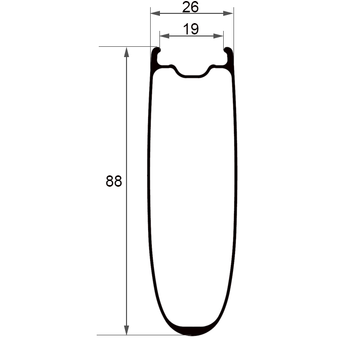 88mm carbon rims