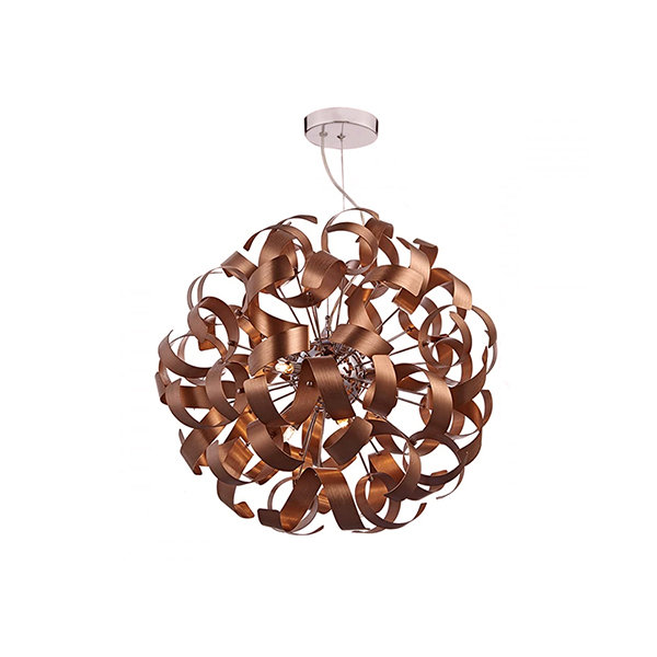 DAR Pendant Light In Double Stone Steel PVD Colored Stainless Steel Copper Mirror