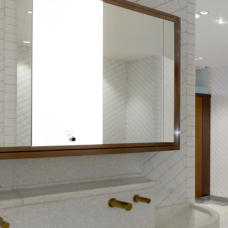 Mirror Frame In Double Stone Steel PVD Colored Stainless Steel Bronze Brush