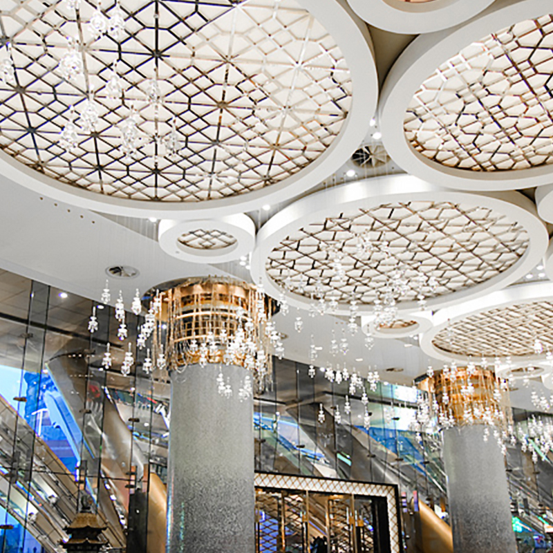 Ceiling In Double Stone Steel PVD Colored Stainless Steel Vegas Gold Mirror