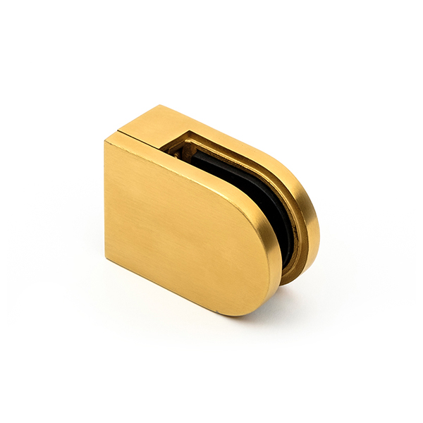 Glass Clamp In Double Stone Steel PVD Colored Stainless Steel Brass Brush