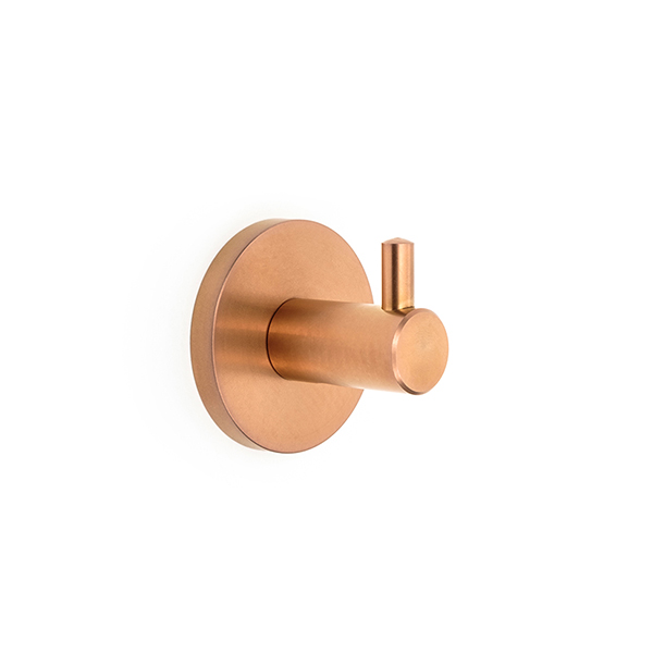 Single Robe Hook In Double Stone Steel PVD Colored Stainless Steel Copper Brush