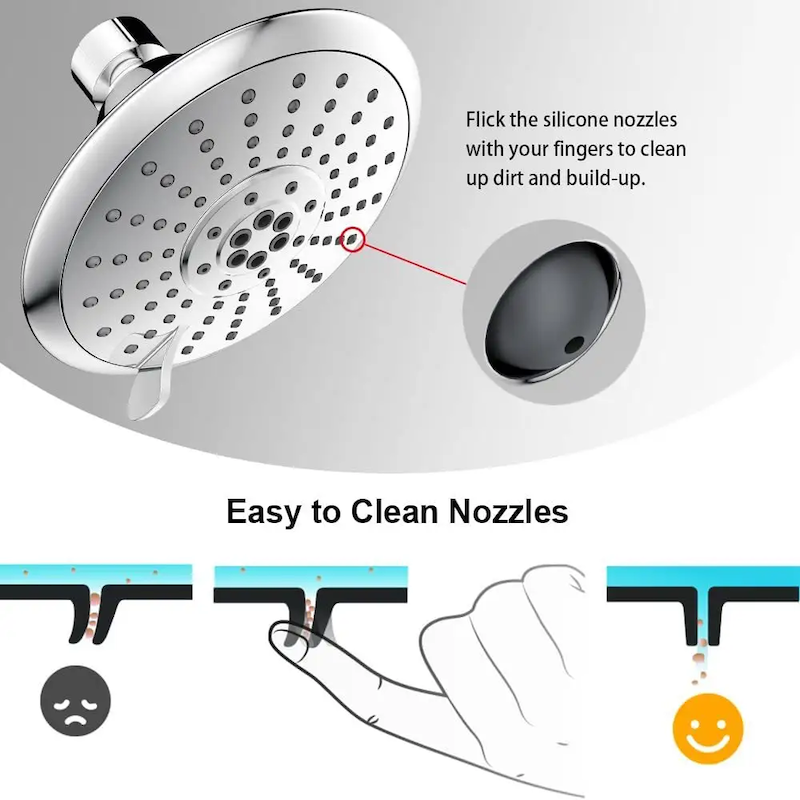 5 Functions High Pressure Adjustable Shower Head