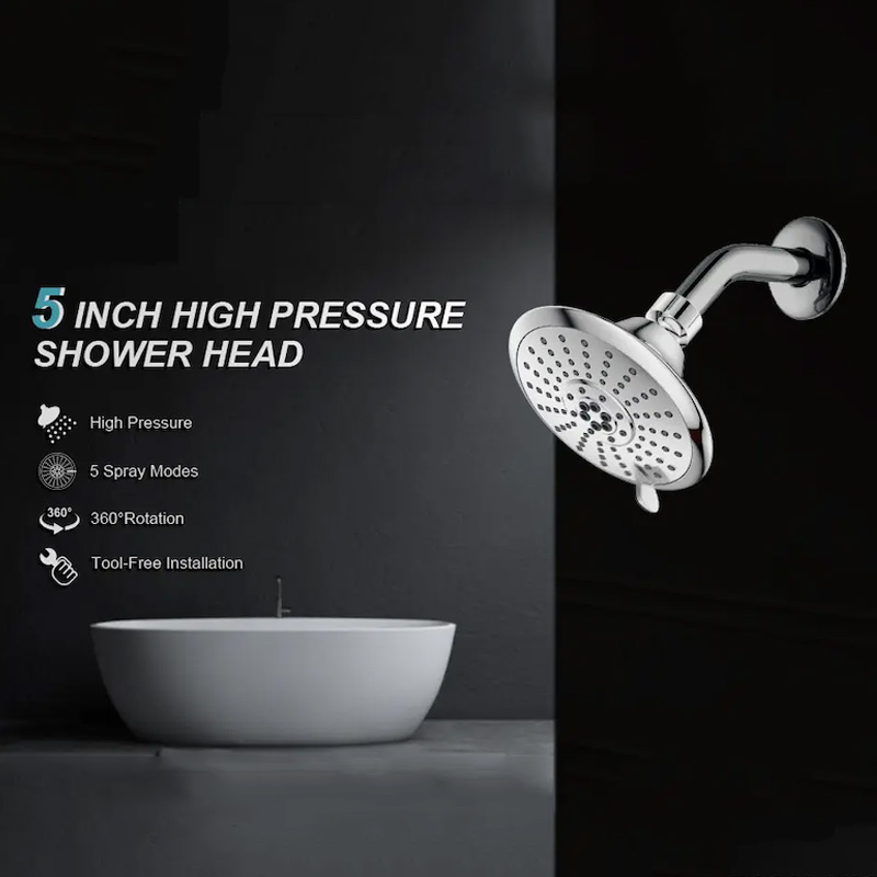 5 Functions High Pressure Adjustable Shower Head
