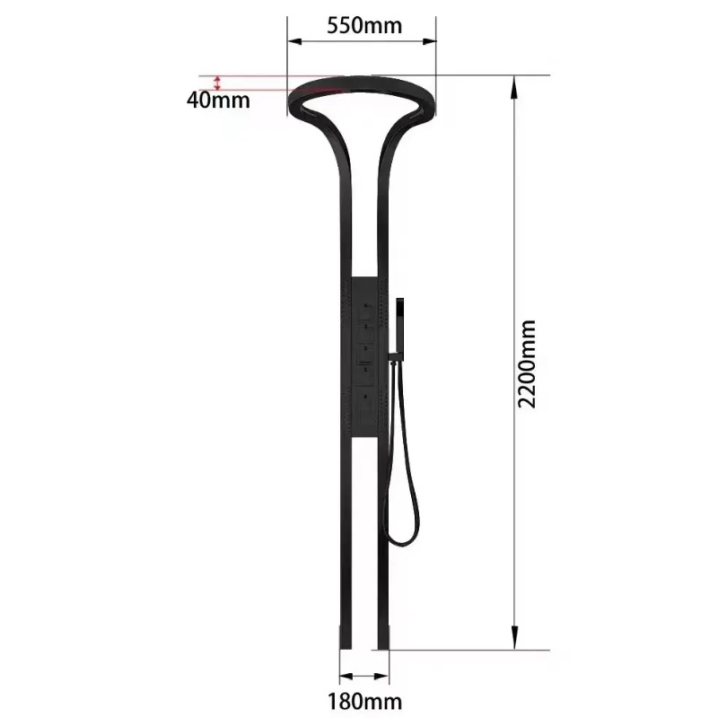 Luxury Round Rainfall Shower Panel System