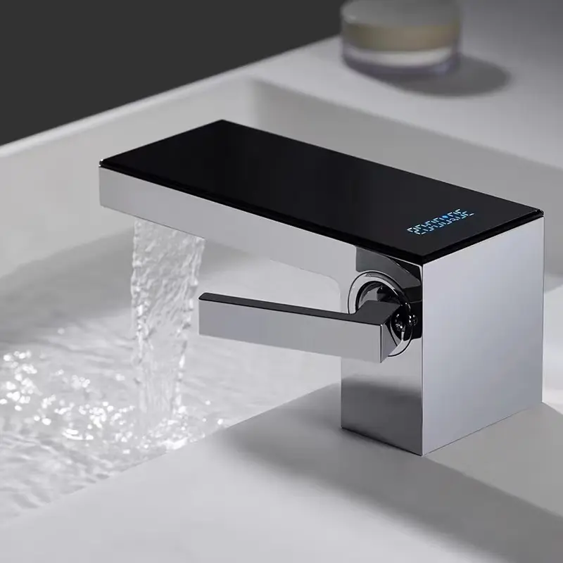 Smart Square Digital Waterfall Basin Tap