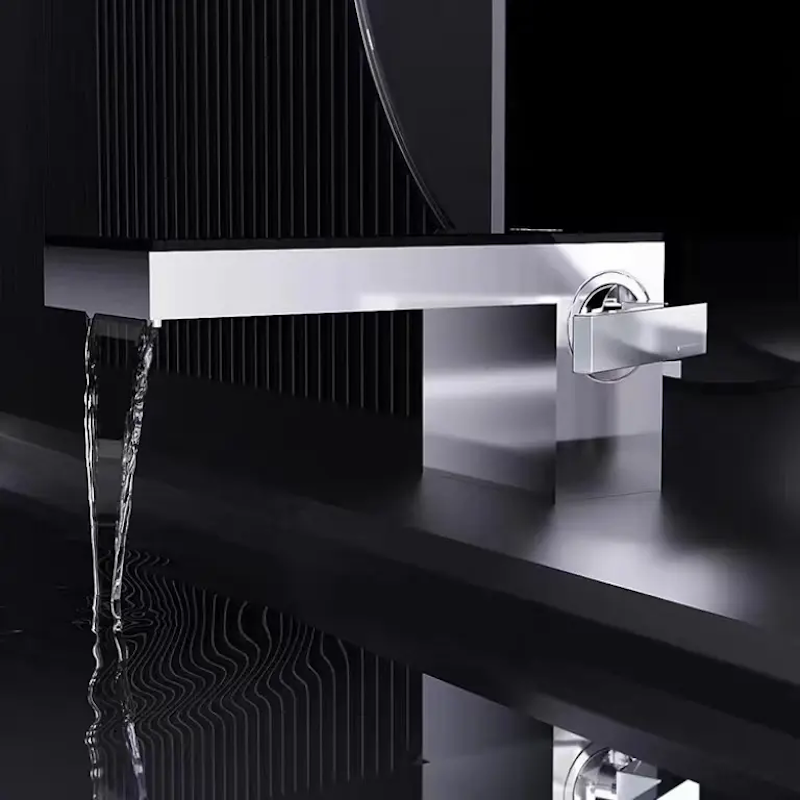 Smart Square Digital Waterfall Basin Tap