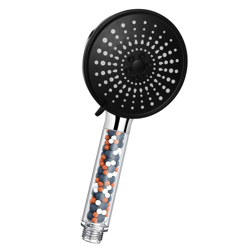 Chrome Hand Held Filtered Shower Head With Hose Chrome Hand Held Filtered Shower Head With Hose