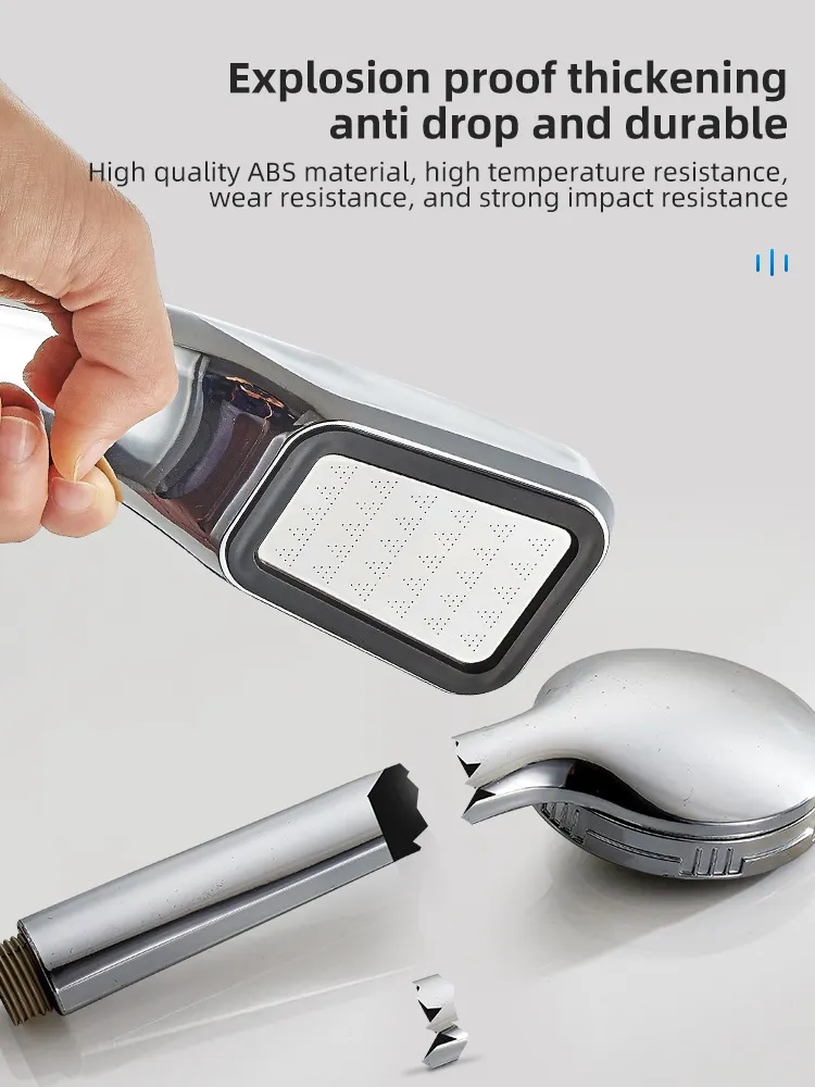 High Pressure Chrome Handheld Showerhead Set