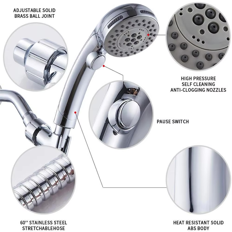Handheld Shower Head With On Off Switch