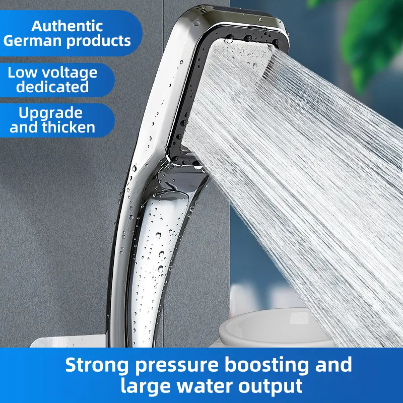 High Pressure Chrome Handheld Showerhead Set